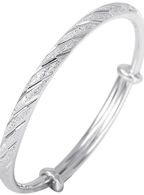 流星雨欧美女9999足银纯银手镯