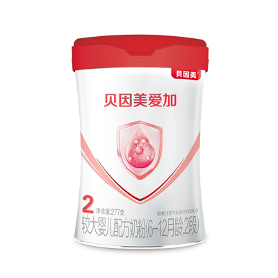 贝因美爱加有机A2奶源新生婴幼儿2段益生元奶粉277g