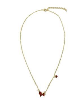 高级感红色小马爱心项链女款