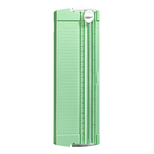 A4切纸刀小型便携塑料裁纸机小号照片切割器迷你闸刀铡纸刀相片纸张手动裁剪器办公室桌面切圆四合一滑动裁纸