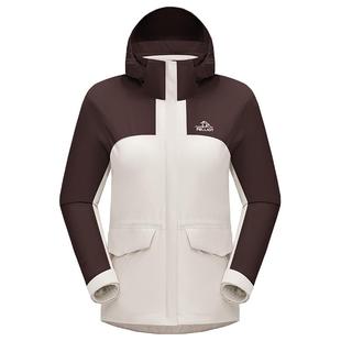 伯希和户外冲锋衣女款三合一可拆卸摇粒绒内胆防风收腰外套登山服