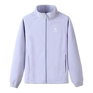 骆驼女装立领夹克2025秋冬新款百搭保暖摇粒绒抗静电开衫外套