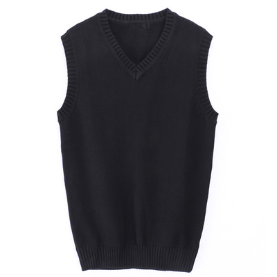 毛衣v领针织纯棉修身打底毛背心