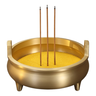 纯铜供奉香炉家用室内香道线香插上香仿古檀香中式用品香薰炉