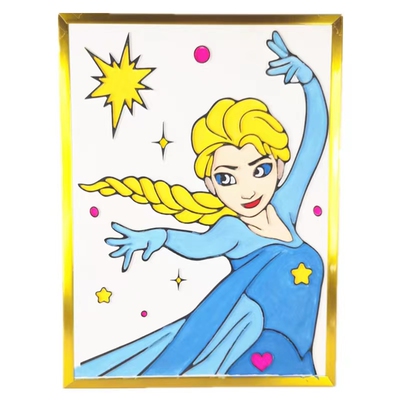 儿童立体涂色凹凸画涂鸦填色手工diy画板玩具公园广场夜市摆地摊