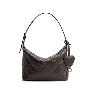 DILAKS迪莱克丝官方正品高级感时尚手提包真皮菱格女包单肩斜挎包