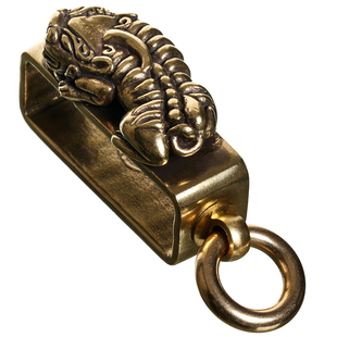 皮带铜环艺术实心铜扣皮带环尾固定圈通用身腰带介子男钥匙挂钩扣