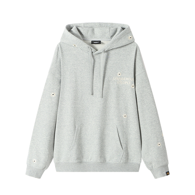 薛之谦dsp小花刺绣连帽卫衣