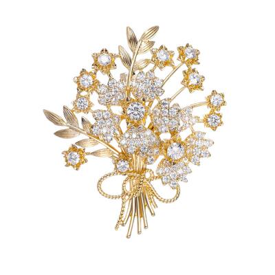 时尚大气的发财树胸针女西装固定