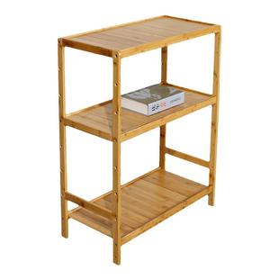 楠竹实木置物架落地夹缝架子客厅收纳柜厨房阳台花架储物柜竹制品