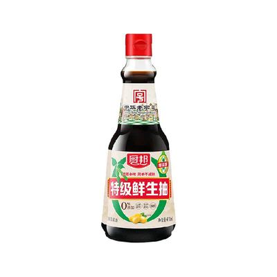 厨邦零添加特级鲜生抽410ml