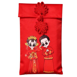 新娘结婚红色刺绣包包女婚礼装钱包见面礼改口红包中式婚礼手拿包