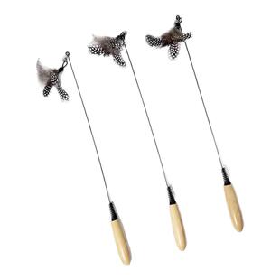 猫玩具CFA赛级逗猫棒幼猫斑点羽毛替换头耐咬猫用品猫咪玩具大全