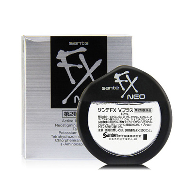 【自营】Santen参天FX清凉眼药水滴眼液干涩润眼滴眼液银装瓶12ml