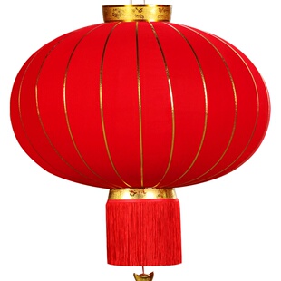 大红灯笼灯中国风2026新款乔迁户外大门阳台一对大号绒布新年装饰