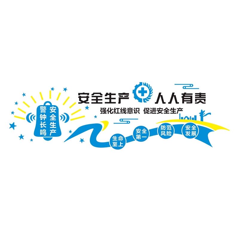 工地工厂车间安全生产标语墙贴