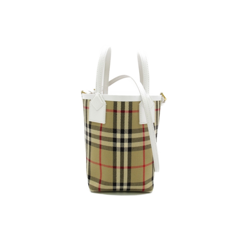 中古Burberry 博柏利女包S级99新bag格子水桶包手提斜挎包时尚