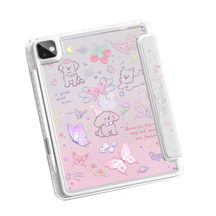 适用iPad11保护壳air8保护套苹果9平板壳ipadair5防弯摔2026新款Pro13寸mini6镭射膜2蝴蝶7第10代4带笔槽3y型