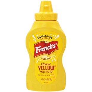 美国旗牌经典黄芥末酱汉堡热狗肠调味酱FRENCHS YELLOW MUSTARD