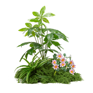 仿真绿植小型造景室内景观橱窗楼梯下仿生花场景装饰布置假树植物