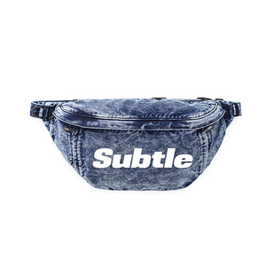 SUBTLE丹宁牛仔斜挎包男女同款腰包大容量单肩包潮流运动复古胸包