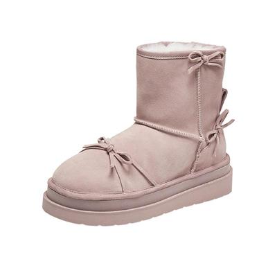 思加图雪菲菲保暖加绒厚底雪地靴