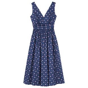 【女神节礼物】kate spade ks奥莱秋日佩斯利印花V领连衣裙休闲