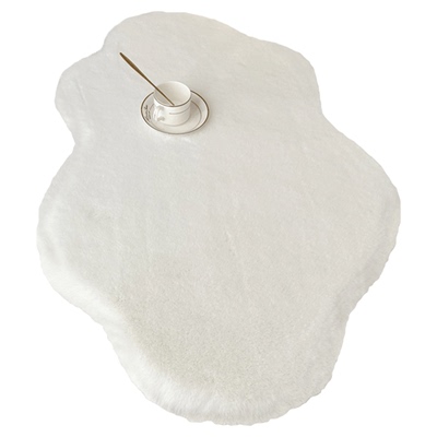 云朵异形兔毛绒地毯可机洗床边毯