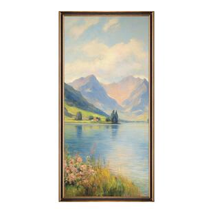 【绿水青山】玄关入户装饰画简美进门处风景挂画山水过道壁画墙画