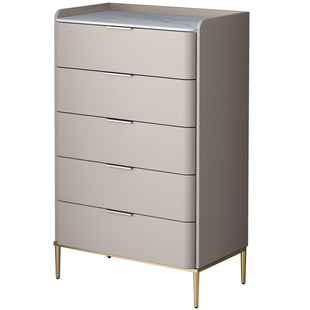 意式轻奢岩板实木斗柜五斗柜现代简约客厅抽屉收纳柜卧室储物柜