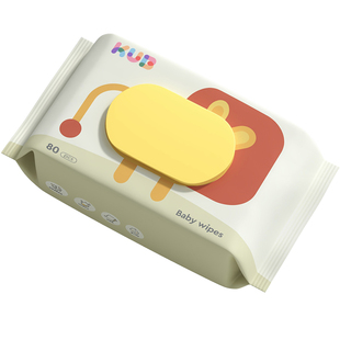 【天猫U先】KUB可优比婴儿湿巾加大加厚小狮子手口湿纸巾80抽1包
