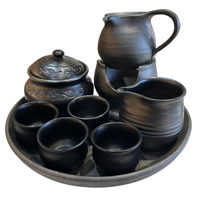 云南大理剑川黑陶茶具礼盒装
