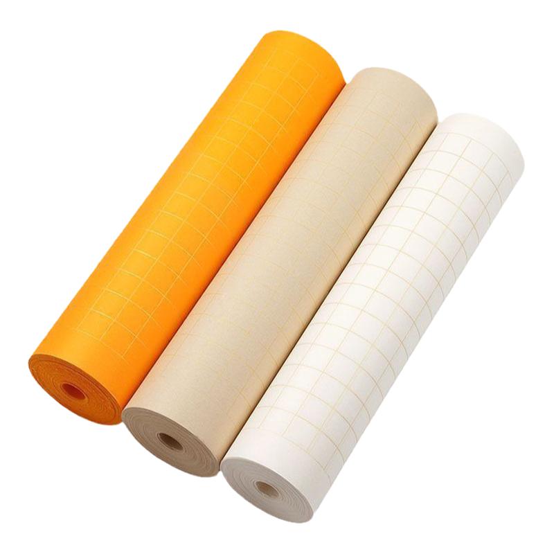 加厚方格子描金宣纸长卷半生熟宣仿古色金黄小楷书法练字格子长卷