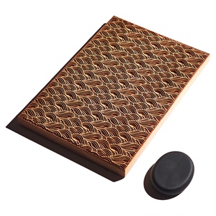 仿宋砑花笺板曲水涟漪传统砑花信笺木板复制砑花板砑石木板砑花纸