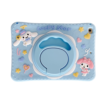 可爱防摔卡通旋转支架硅胶平板壳
