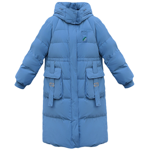 胖妹妹大码羽绒服收腰显瘦女2025新款260斤 貉子毛领加厚连帽外套