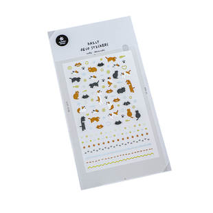 韩国suatelier贴纸手帐素材deco cats小猫高颜值手账手机装饰贴画