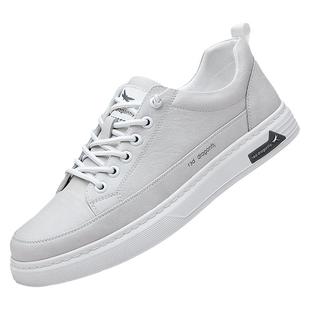 红蜻蜓男鞋春季2025新款真皮小白鞋皮鞋男士潮流百搭休闲鞋板鞋