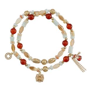 Riotlily/艾特里里时来运转系列玛瑙寿山石组合手链新年女款