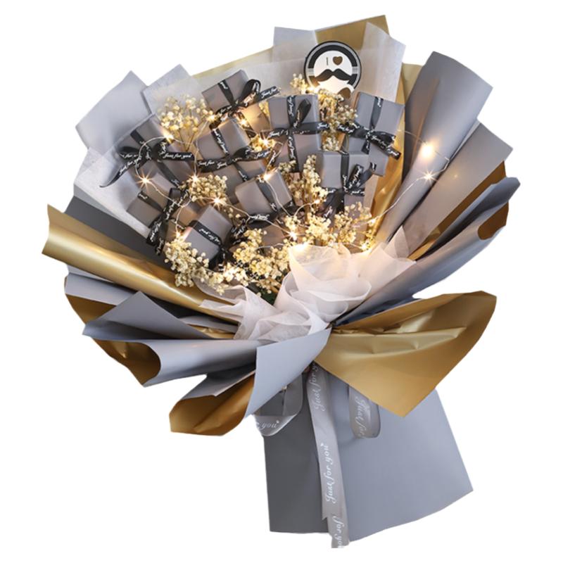 教师节香烟满天星DIY花束材料送老师爸爸妈妈老公男朋友生日礼物