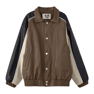 左西童装男童皮衣外套夹棉保暖冬季2025新款儿童棉服洋气机车夹克