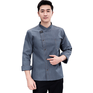 餐厅饭店夏季高档厨师工作服男短袖餐饮酒店厨房食堂后厨服装透气