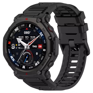 适用跃我amazfit华米T-Rex3Pro(44/48mm)智能手表硅胶表带TPU保护壳trex3pro半包保护套钢化膜充电线替换配件