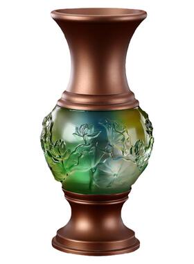 玻璃供花瓶佛堂摆件插花供佛贡瓶