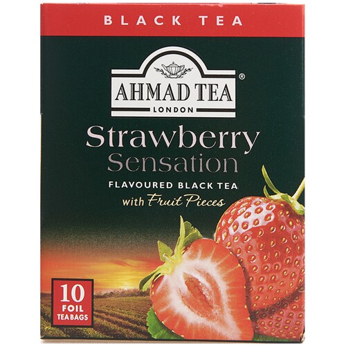AHMAD TEA英国亚曼草莓味红茶10个独立包装进口袋泡茶包