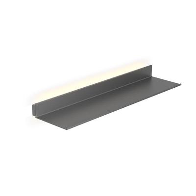 发光LED铝合金层板墙上置物架收纳壁挂L型一字搁板书架金属展示架