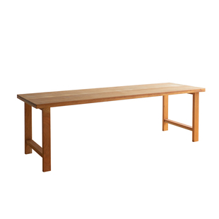 无即所有日式极简大板方桌家用小户型北欧现代实木工作台长条餐桌