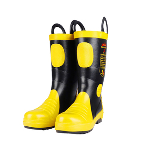14/17款消防靴子灭火救援雨鞋防砸防穿刺高筒水鞋02/97款黄色胶靴