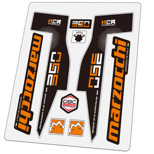 马祖奇NCR 350前叉贴纸山地车单车贴个性拉花改装防水定制