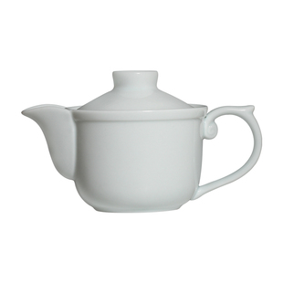 中国台湾省三希堂敞口茶壶 牙白804太极泡茶壶一人茶陶瓷功夫茶具